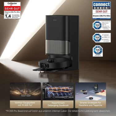Робот-пилосос з функцією вологого прибирання Dreame L40s Pro Ultra, 19 000 Па