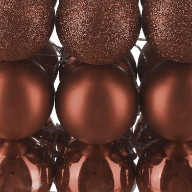 Різдвяні кульки набір із 100 шт коричневі Relaxdays