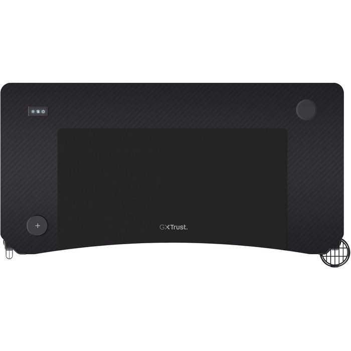 Ігровий стіл Trust Gaming GXT 710 Luminus Pro 120x60 з RGB LED, вбудованим бездротовим зарядним пристроєм 10 Вт, 10 колірними режимами, ігровий стіл з підсклянником, гачком для навушників - чорний 120x60 см - Pro Edition Black