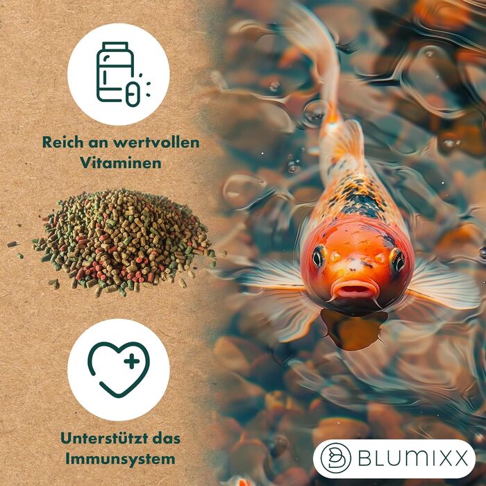 Різнокольорові пакетики Pond Sticks Mix об&39ємом 50 літрів (5 x 10 л), преміальний повнораціонний корм, корм для риб, корм для коропів коі, корм для золотих рибок, корм для ставкових риб, корм для ставкових риб з вітамінами Tricolore, не каламутний
