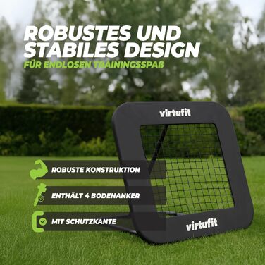 Футбольний підбирач VirtuFit регульований та складний 84 x 84 см ідеально підходить для тренувань та відпрацювання техніки дітей