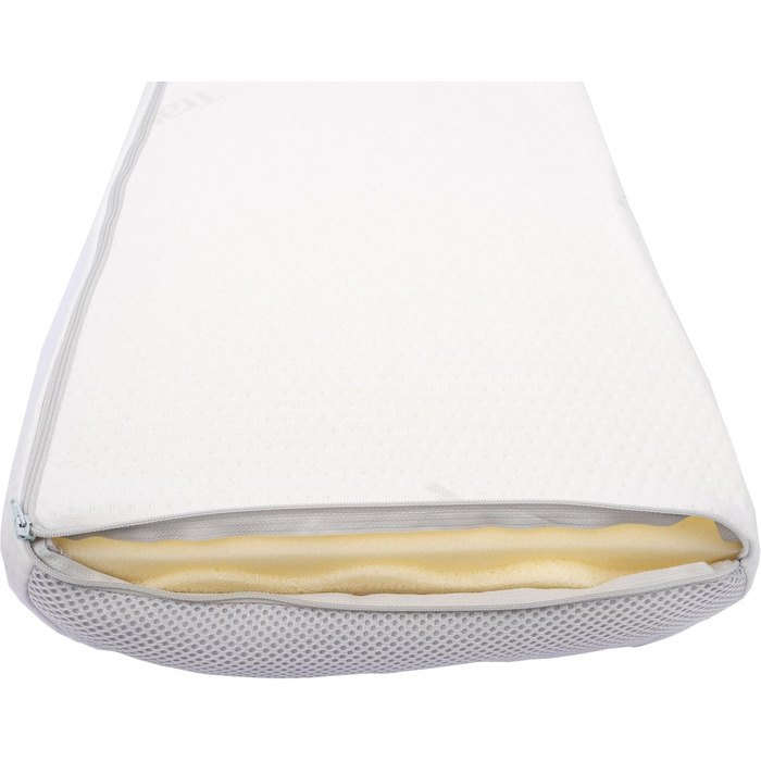 Підтримуюча подушка для шиї Traumschloss Comfort - регульована по висоті, подушка для зняття тиску з в&39язкопружним пінопластовим ядром (RG50) та дихаючим, стійким подвійним в&39язаним чохлом - 30x60 см, 10 см