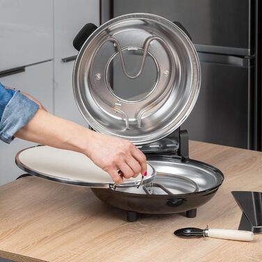 Домашня піч для піци Teesa SUPREME, потужність 1200 Вт, температура 80400 C, діаметр 32 см, вікно в кришці, TSA3231