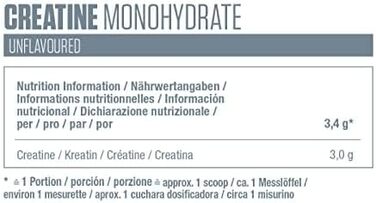 Креатин моногідрат Dymatize Creapure, 500 г – Без смаку, 147 порцій