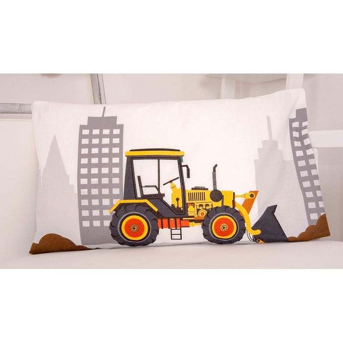 Комплект дитячої постільної білизни Herding Baby Best, двосторонній мотив Jana Baustelle, підковдра 100 x 135 см, наволочка 40 x 6