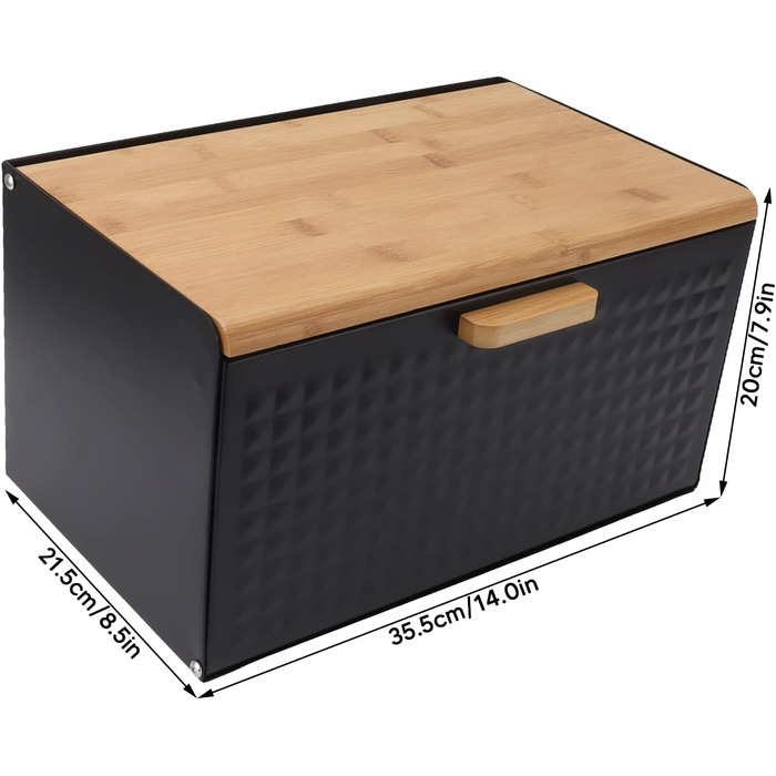 Дерев'яна хлібниця, хлібниця для зберігання хліба, хлібниця для ферми, старовинна велика хлібниця для кухонного столу, міцна хлібн