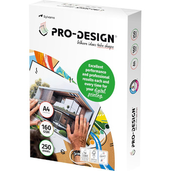 Кольоровий лазерний папір Pro Design 10260059101, A4, 160 г, 250 аркушів, білий