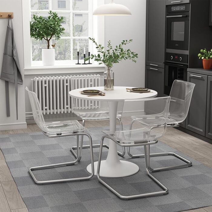 Обідній стіл Vicco Carl, білий, 80 x 80 см