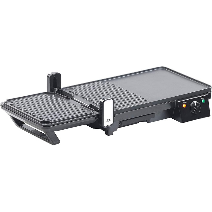 Електричний настільний гриль 2в1 з контактним грилем, пластина для гриля, 2 000 Вт (електричний гриль, балконний гриль, електричний)