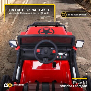 Дитячий електромобіль Jeep Wrangler Offroad - повний привід 4х4 - USB - двигун 4 х 35 Вт - 2-місний - пульт дистанційного керуванн