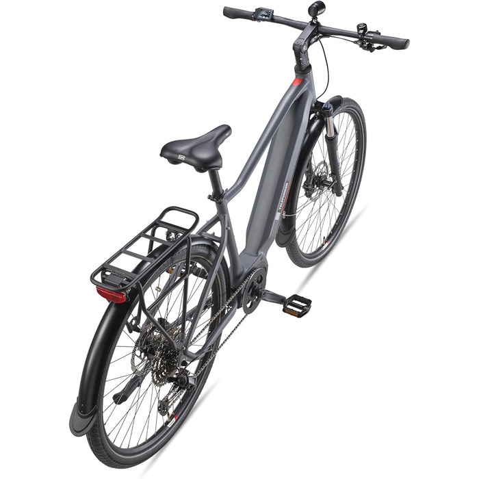 Електричний велосипед TELEFUNKEN E-Bike для чоловіків та жінок Міський педальний велосипед позашляховика з двигуном середнього розташування та літій-іонним акумулятором 720 Втгод Перемикач швидкостей Гідравлічні дискові гальма Світлодіодне освітлення 29 д