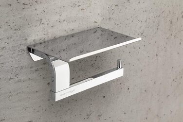 Тримач для туалетного рулону з полицею з нержавіючої сталі Тримач для туалетного рулону з полицею Тримач для туалетного паперу Три