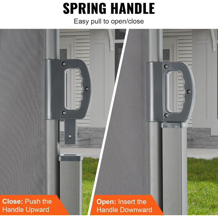 Бічний тент VEVOR 180 x 350 см. Бічний тент з поліестерової тканини 180 г/м з PU-покриттям. Тент з висувною ручкою та пружинним механізмом. Ширма для балконів та внутрішніх дворів. Сірий колір 180X350 см. Сірий.