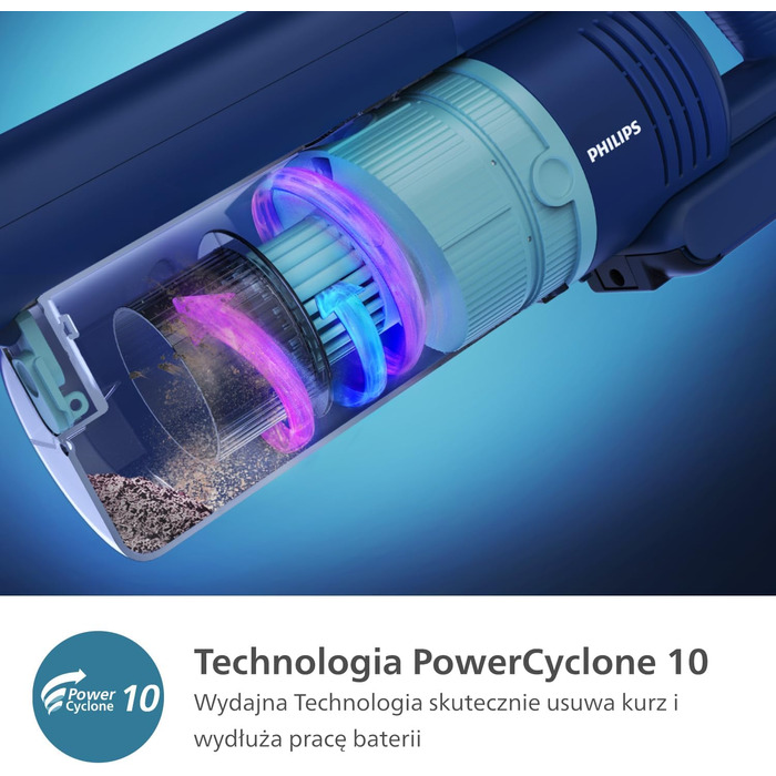 Акумуляторний пилосос Philips серії 5000, для м'яких і твердих підлог, дерев'яних підлог, міні-турбощітка для шерсті домашніх твар