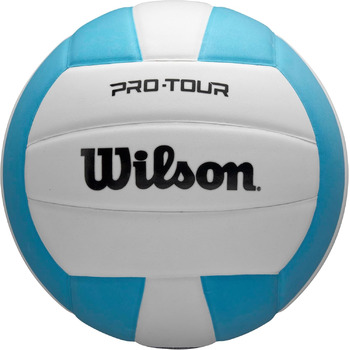 Волейбольний м'яч WILSON Pro Tour для приміщень, Змагальний, Синтетична шкіра, Прострочка V-Tec, Офіційний розмір, Світло-блакитний/Білий