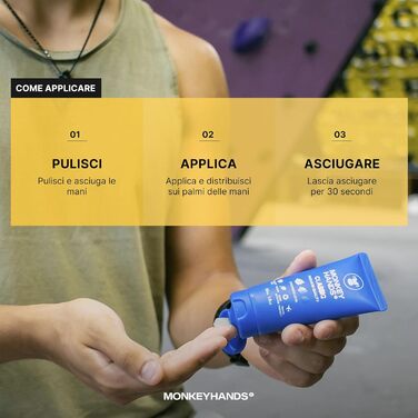 Класичний гель Monkeyhands для фітнесу та танців на пілоні Веганський, без парабенів, без смол Ідеально підходить для танців на пілоні Захвати та інноваційна рідка магнезія Синій 100 мл