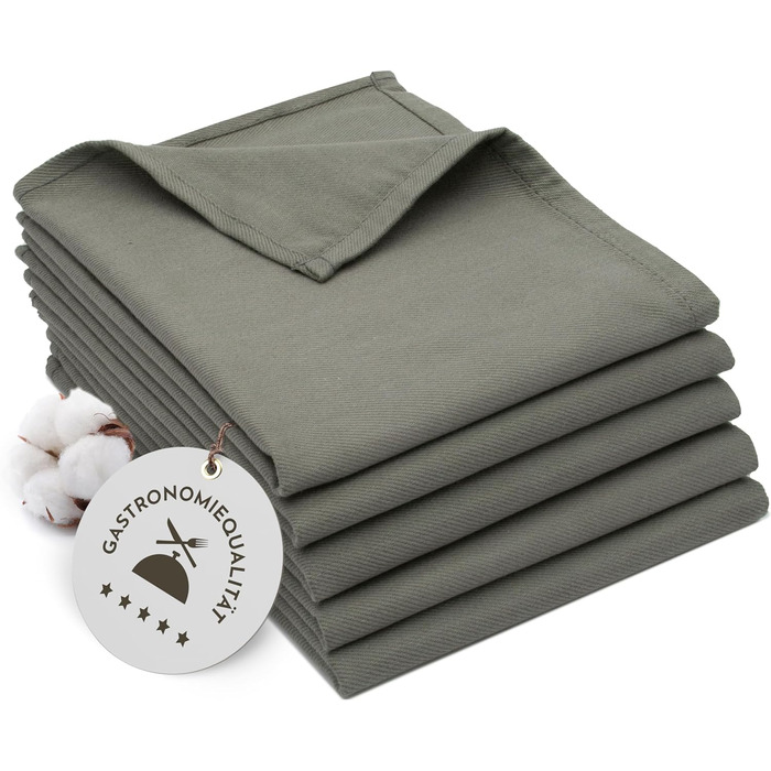 Набір ZOLLNER з 5 бавовняних чайних рушників розміром 50x70 см - суперпоглинаючі та міцні кухонні рушники - можна прати при темпер