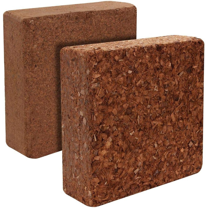 Л крупнозернистий або дрібнозернистий кокосовий ґрунт - 5 кг блоковий пресований ґрунт - посівний ґрунт з кокосових волокон неудоб