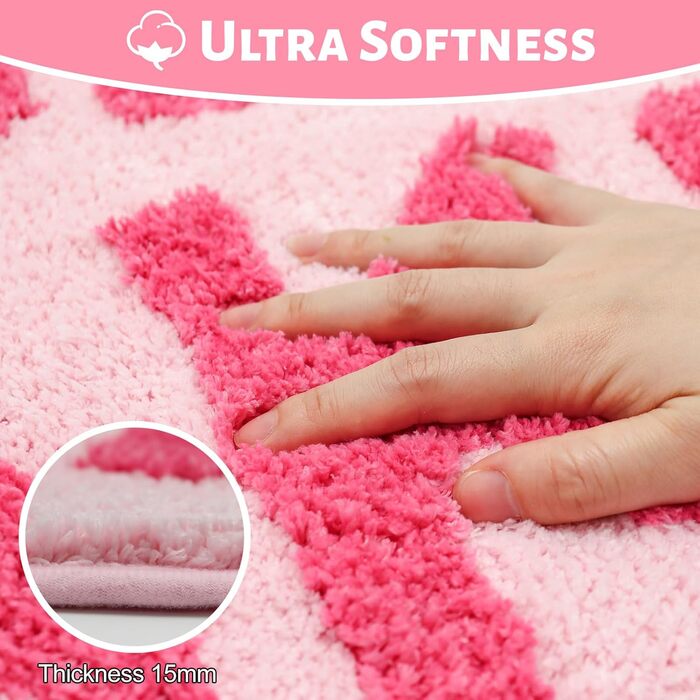 Килимок для ванної Get Naked, килимок для ванної кімнати, нековзний, можна прати (рожевий, 150 x 50 см) Рожевий 50 x 150 см (прямокутний)