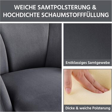 Сучасний обідній стілець Yaheetech, кухонний стілець у формі квітки, м&39яке крісло із золотистими металевими ніжками, для вітальні/їдальні, темно-сірий, темно-сірий поліестер