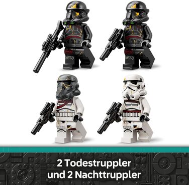 Бойовий набір Смертельний штурмовик та нічний штурмовик LEGO Star Wars 75412 конструктор із десантним кораблем та 4 мініфігурками з бластерами подарунок колекціонера для хлопчиків віком від 6 років та шанувальників Асоки.