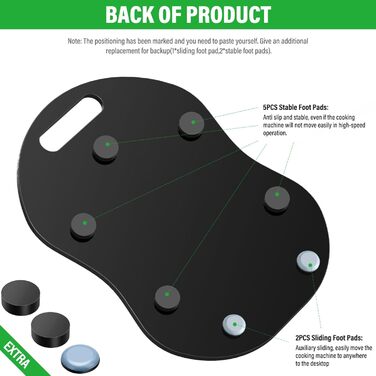 Розсувна дошка для Thermomix TM5/TM6, акрилова ковзаюча дошка преміум-класу, рухома та надійна підставка без зусиль (чорна)