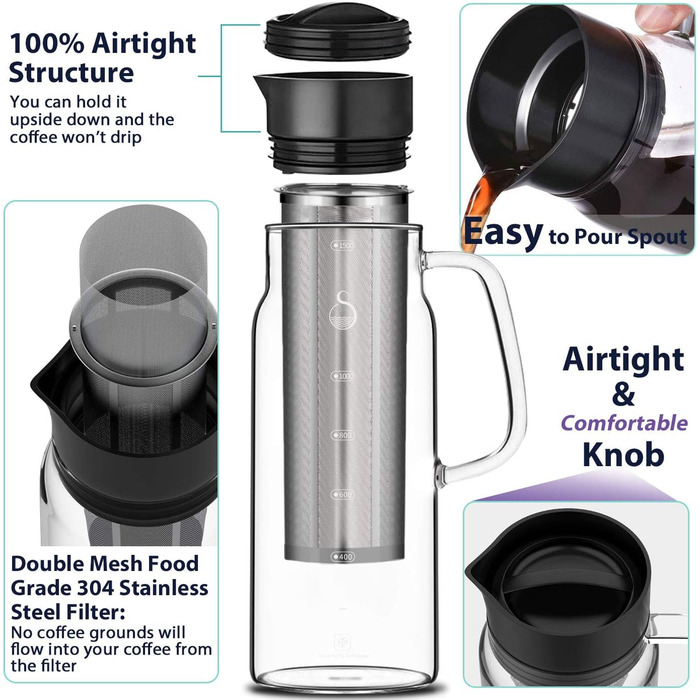 Кавоварка холодного заварювання SAMBANGAN, кавоварка холодна кавоварка Кавоварка