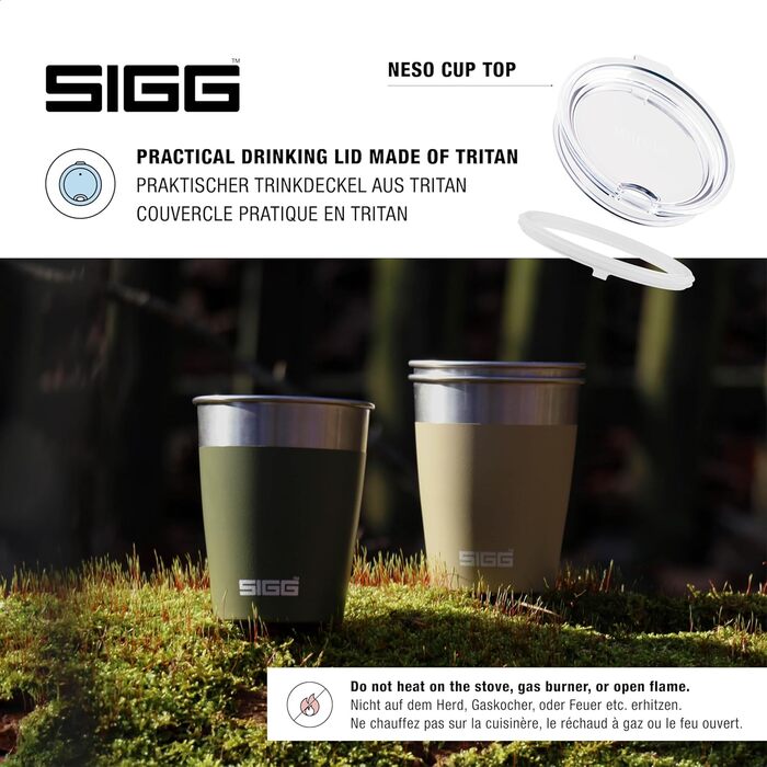 Набір дорожніх чашок - 3 дорожні чашки об&39ємом 0,35 л - можна мити в посудомийній машині, можна складати один на один та багаторазово використовувати - без бісфенолу А - міцна нержавіюча сталь - ідеально підходить для кемпінгу та використання на природі