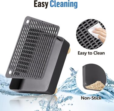 Пандус для котячого туалету, котячі сходинки та сходинки з дерев&39яними ніжками, функція фільтрації, легко очищувані сходинки для старших котів та кошенят, автоматичний котячий туалет (темно-сірий), 1 сходинка темно-сірий