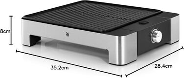 Гриль для приміщень, Електричний гриль малий з компактною поверхнею гриля, Можна мити в посудомийній машині, 1250 Вт Одинарний