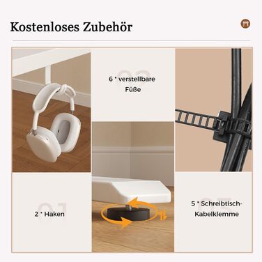 Г-подібний електричний стіл Klicelor, регульована висота, 190 x 155 см, Г-подібний стіл для роботи стоячи з 3 функціями пам&39яті та технологією запобігання зіткненням, ергономічний комп&39ютерний стіл, білий 190 x 155 см білий