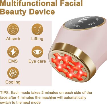 Радіочастотний пристрій Cozion для обличчя EMS пристрій для підтяжки обличчя 5 в 1 RF радіочастотний пристрій для обличчя зі світлодіодною світлотерапією Використовується для підтяжки шкіри та зменшення зморшок
