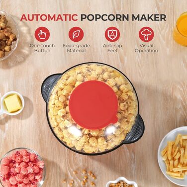 Машина для приготування попкорну YASHE, електрична мішалка для попкорну потужністю 650 Вт, машини для приготування попкорну ємністю 3 л з антипригарним покриттям, здорова та менша кількість олії для вечірок у кіно