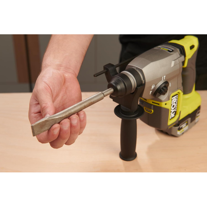 В ONE акумуляторний безщітковий ударний дриль-шуруповерт SDS RSDS18BL-0, макс. енергія удару 2,5 Дж, SDS-Plus, G5 GripZone, світло