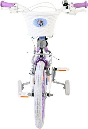 Дитячий велосипед Volare Frozen II, синій, 16 дюймів Вік 4-6 років 2 ручні гальма, додаткові колеса, світловідбивачі Регульована висота Кошик для керма Подарунок для дівчаток