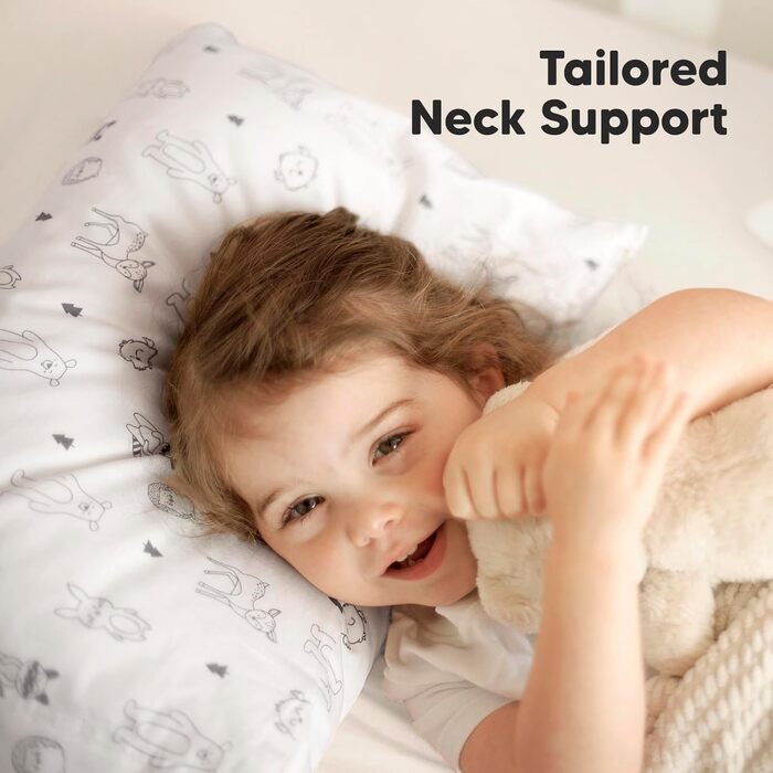 Дитяча подушка KeaBabies з наволочкою 535 см Дитяча подушка від 2 років, яку можна прати, м&39яка органічна, для сну, велика (KeaFriends) Keafriends 1-Pack, Jumbo з наволочкою