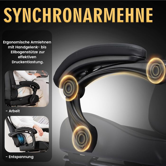 Ігрове крісло GTPLAYER - Ергономічне ігрове крісло з поперековою опорою, регульованою висотою, м&39яке, вантажопідйомність 150 кг, чорне