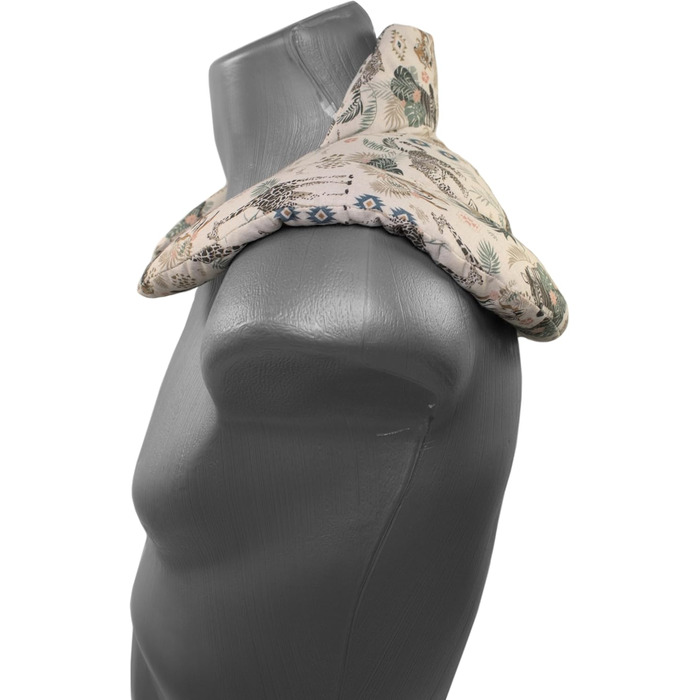 Подушка для шиї зі стійкою, органічна тканина та органічні зерна. Подушка для шиї Дикі тварини, тепла подушка - 2 в 1 - можливе тепло та холод - органічний житньо-пшеничний наповнювач