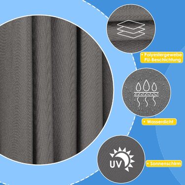 Вертикальний тент BelleMax для балкону, для зовнішнього використання, не потребує свердління, 200x310 см, вертикальний тент з кривошипом, тент для тераси, екран для забезпечення конфіденційності, захист від сонця, вітрозахисний та водонепроникний, темно-с