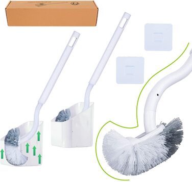 Набори щіток для унітазу, щітка для унітазу з контейнером, щітка для унітазу з очищувачем обідка, щітка для унітазу вигнута, з дов