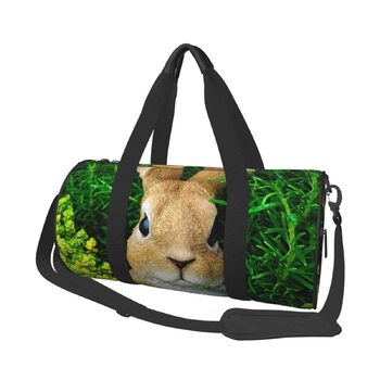 Дорожня сумка-мішок з коричневим кроликом, спортивна сумка для чоловіків та жінок, сумка для подорожей