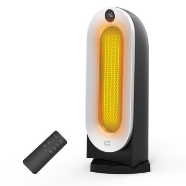 Енергозберігаючий вентилятор-обігрівач Minthouz, 2000 Вт, тихий, 3 режими нагріву для дому з еко-режимом, коливання 70, 12-годинний таймер, захист від перекидання для дому, офісу, вітальні, приміщень