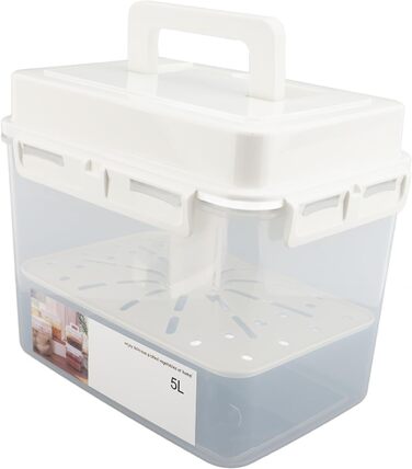 Контейнер для ферментації кімчі CCYLEZ 5 л, контейнер для зберігання халапеньйо з герметичною кришкою, контейнер для зберігання вдома, контейнер для ферментації огірків