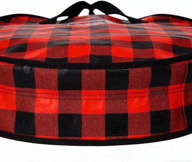 Коробка для зберігання, 2 предмети, картата, сумка на блискавці та ручкі, для шафи, будинку, горища, підвалу, гаража, Різдва, спальні, гуртожитку 61 x 18 см