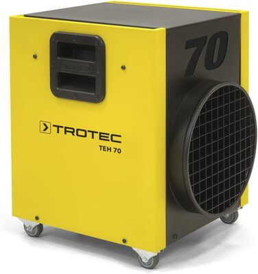 Електричний обігрівач TROTEC TEH 70, будівельний обігрівач потужністю 12 кВт, міцне захисне покриття, надзвичайно зручна конструкція в обслуговуванні