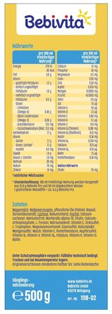 Молочна суміш для немовлят Bebivita PRE (5 x 500 г), з народження, містить лише лактозу як вуглевод, підходить для прикорму 500 г (5 упаковок)