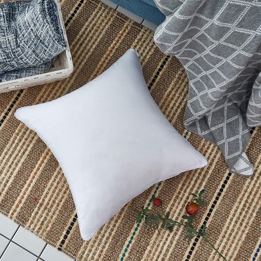Вставки для подушок Oubonun 55 55 см (комплект з 2 шт.) Внутрішні подушки з поліестеру для дивана, кушетки та ліжка Прямокутний декоративний наповнювач для подушок зі 100 бавовняним чохлом 55 x 55 см