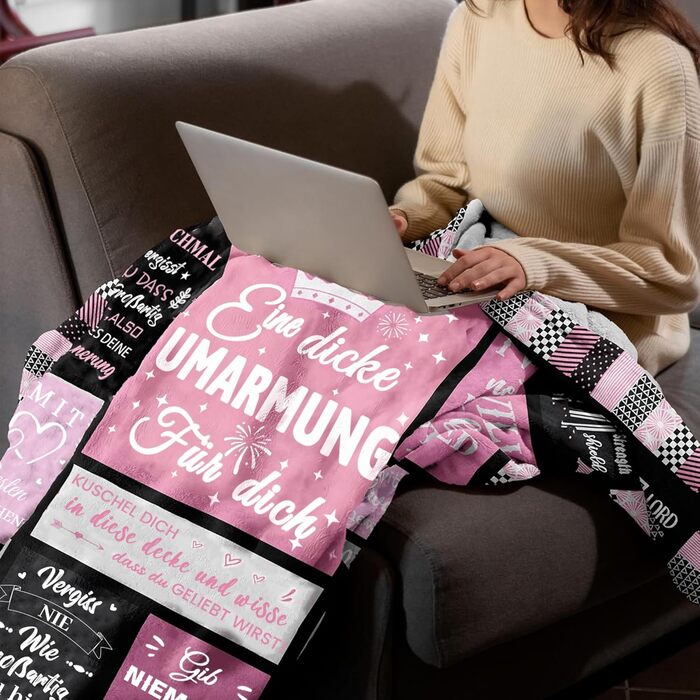 Подарунки для найкращої подруги, ковдра-обіймач для дівчини, подарунки для найкращої подруги, жінки, сестри, дружини, колеги, мами на Різдво, день народження, подарунок на день народження дівчини 150*200 см