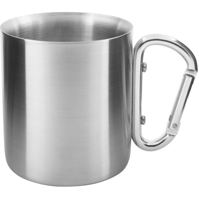 Термокружка Tatonka з нержавіючої сталі з карабіном, 250 мл - Двостінна термокружка з кришкою, ручкою-карабіном, шкалою об&39єму та місткістю 0,25 л - ізольована, не забруднює, безпечна для харчових продуктів