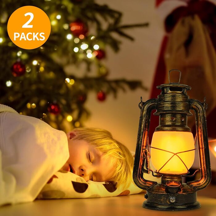 Світлодіодні старовинні ліхтарі, 2 шт. реалістичний мерехтливий полум&39яний підвісний ліхтар із сенсорним вимикачем, зарядка через USB, антикварний металевий ліхтар для приміщень, відкритого саду, кемпінгу, патіо, ганку